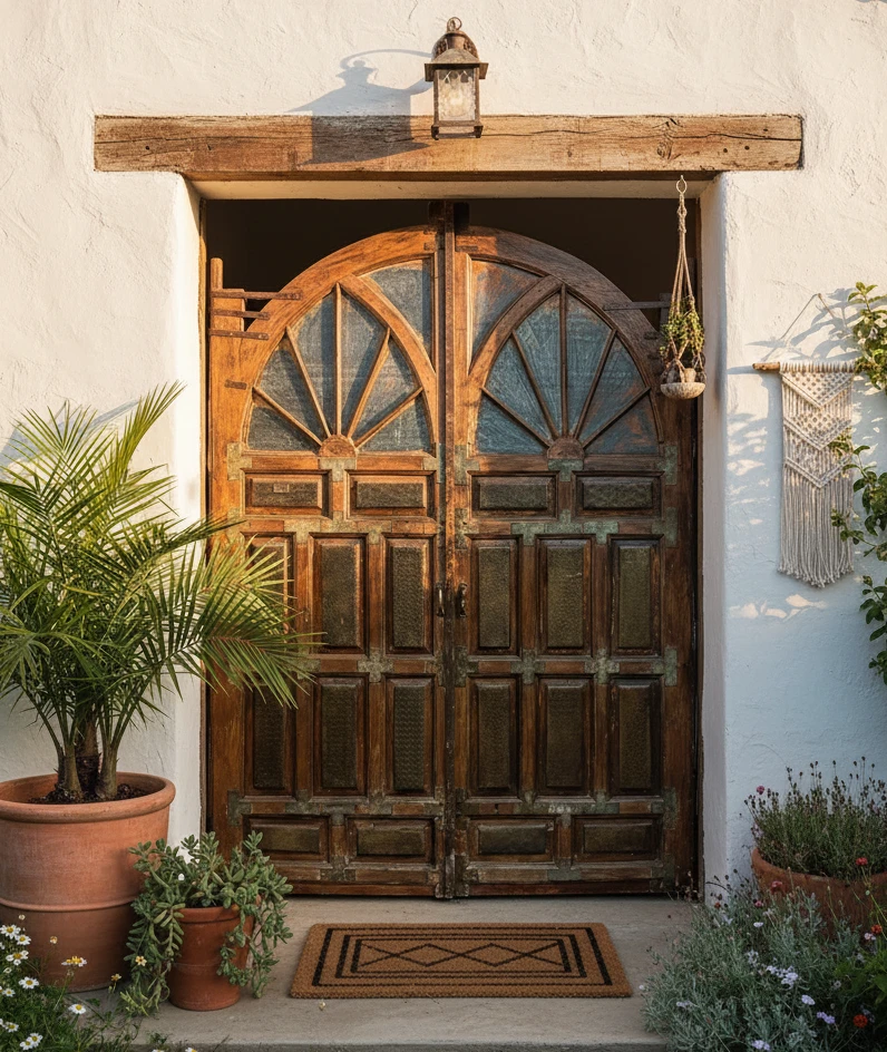 Home for the Holidays: Vintage Carved Doors for Guestrooms and Powder Baths