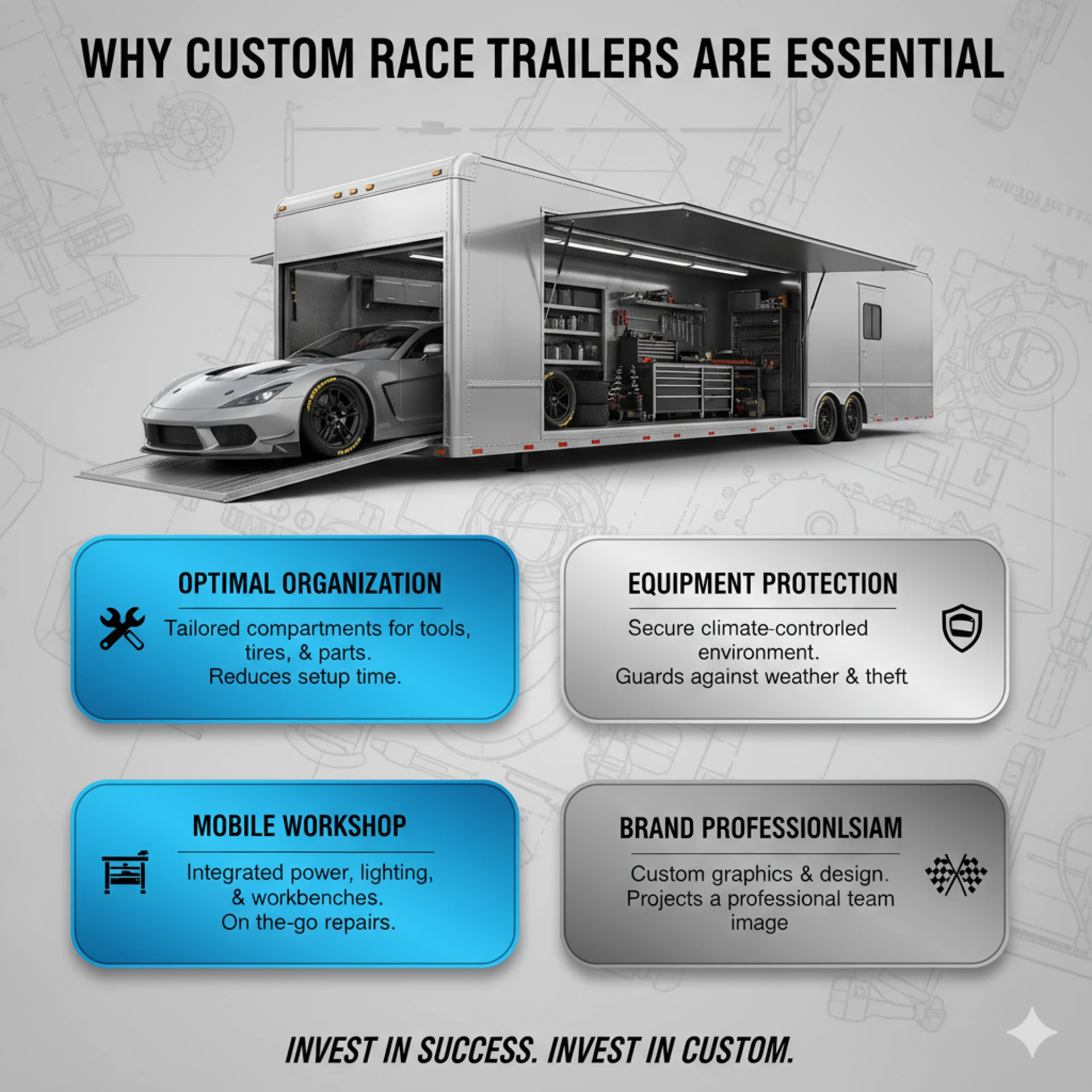 Custom Race Trailers: Safe, Stylish, and Durable Transport