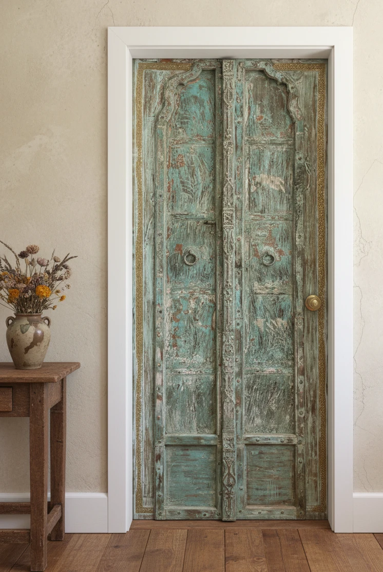 The Grounded Farmhouse: Hand-Painted Doors & Vintage Beauty