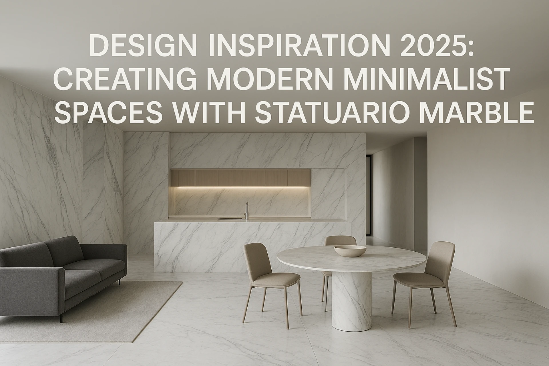 Design Inspiration 2025: Creating Modern Minimalist Spaces with Statuario Marble