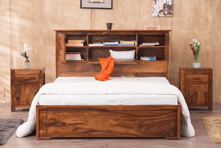 Bed with Top Storage – Smart, Stylish, and Space-Saving Furniture by Saraf Furniture