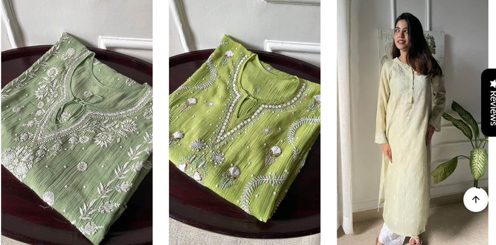  Chikan Kurti, Chikankari Online - Nazrana Chikan