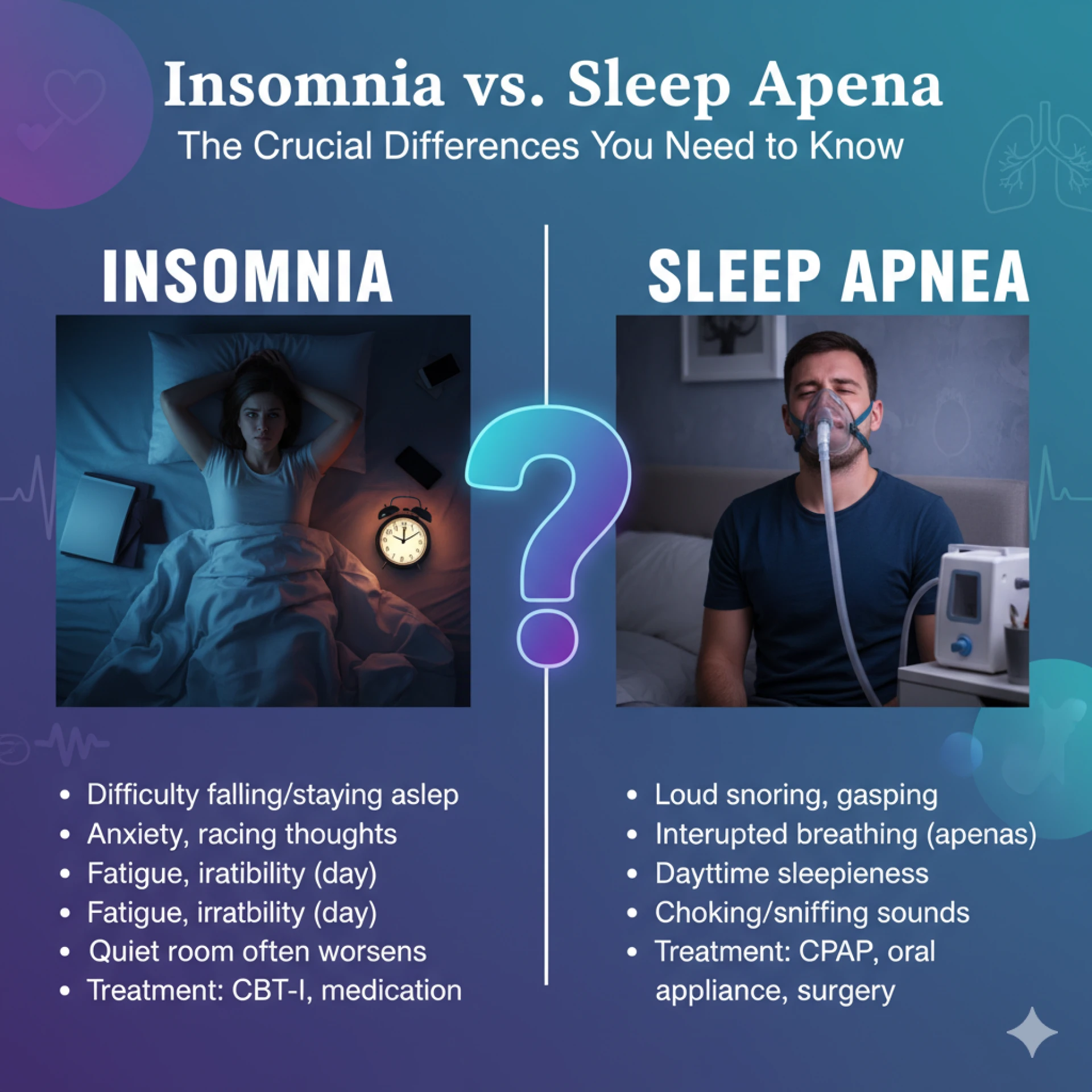 Insomnia vs. Sleep Apnea: The Crucial Differences You Need to Know