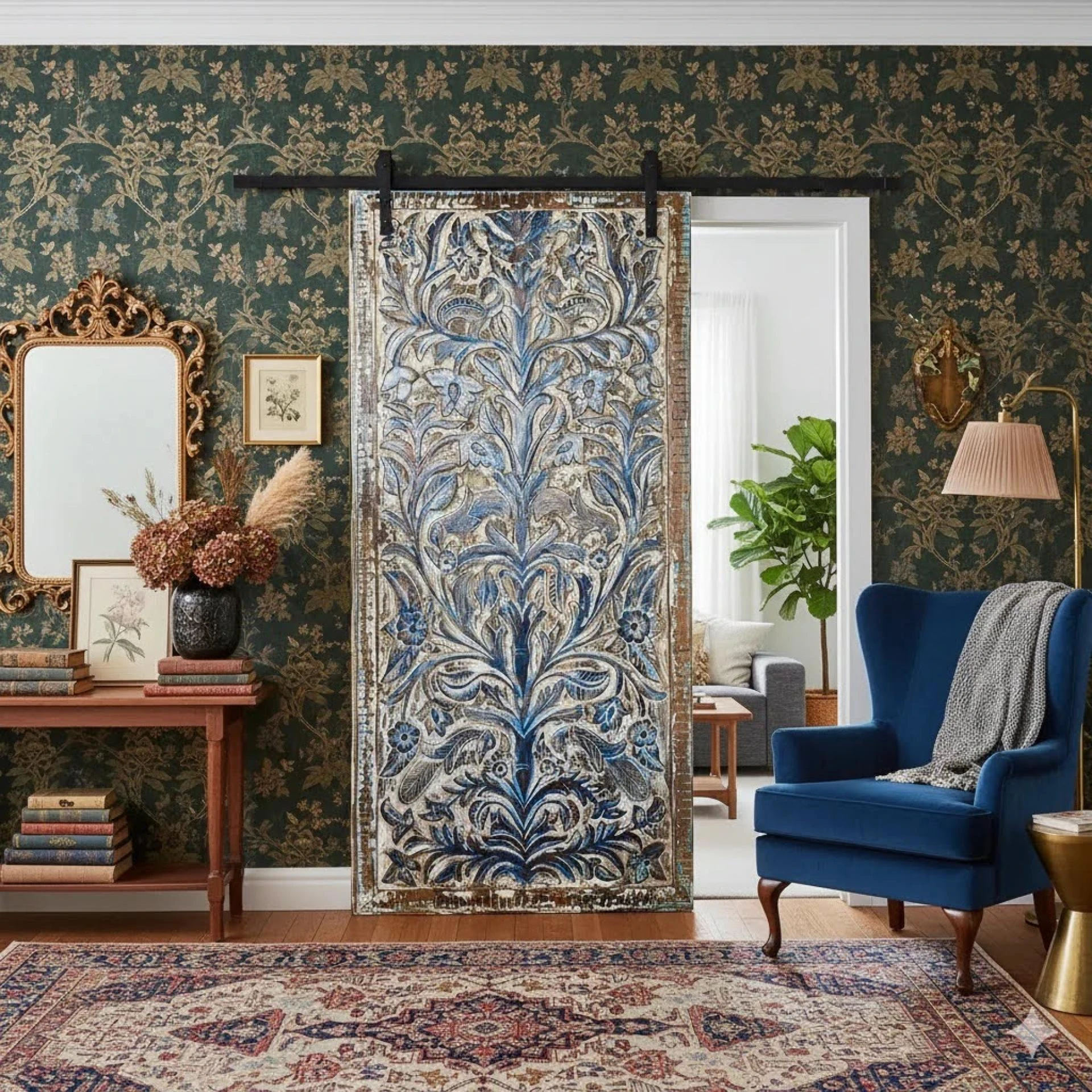 Anchoring Your Space with the Tree of Life Carved Door