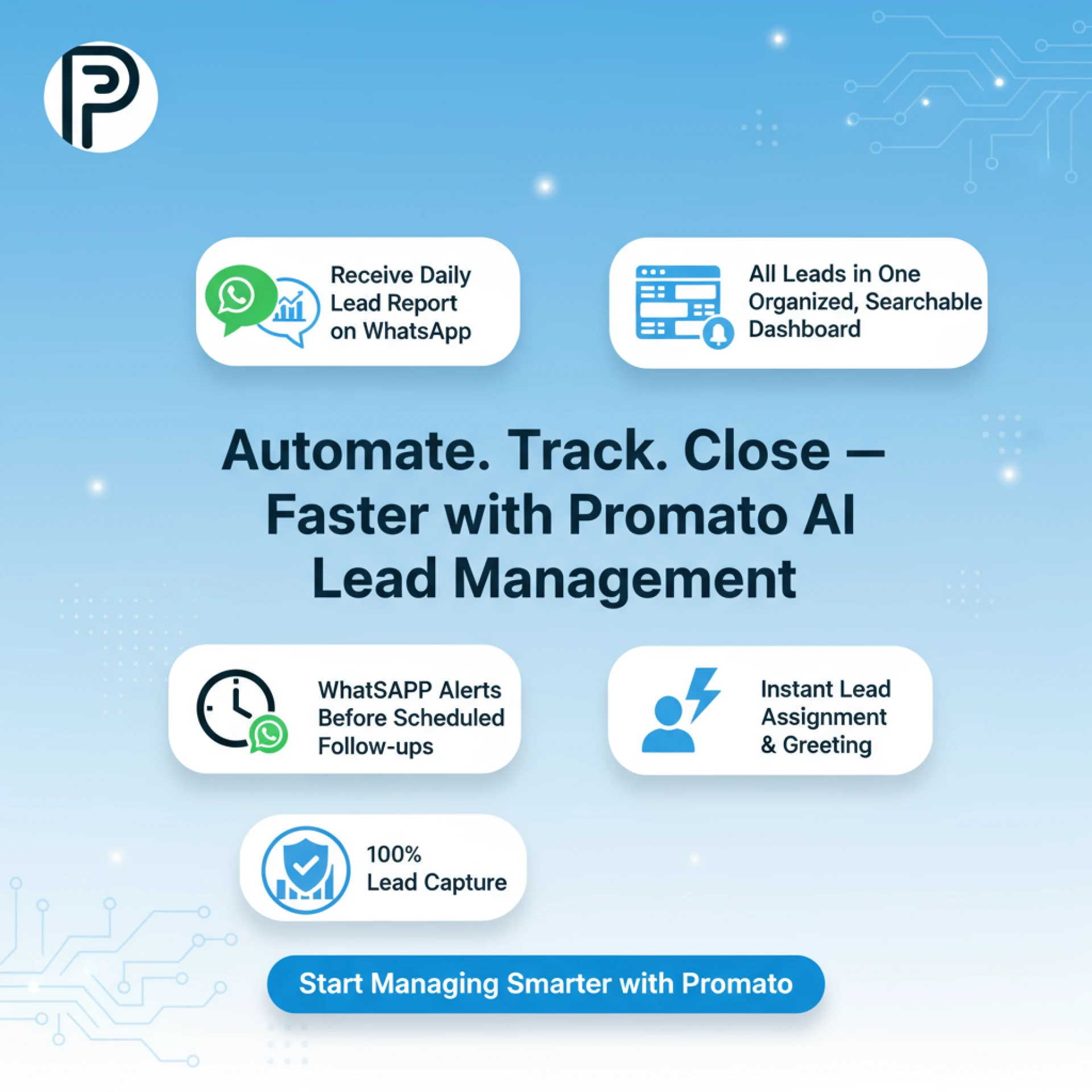 My PoSimplify Your Sales Process with Promato’s Advance AI Lead Management Softwarest Title