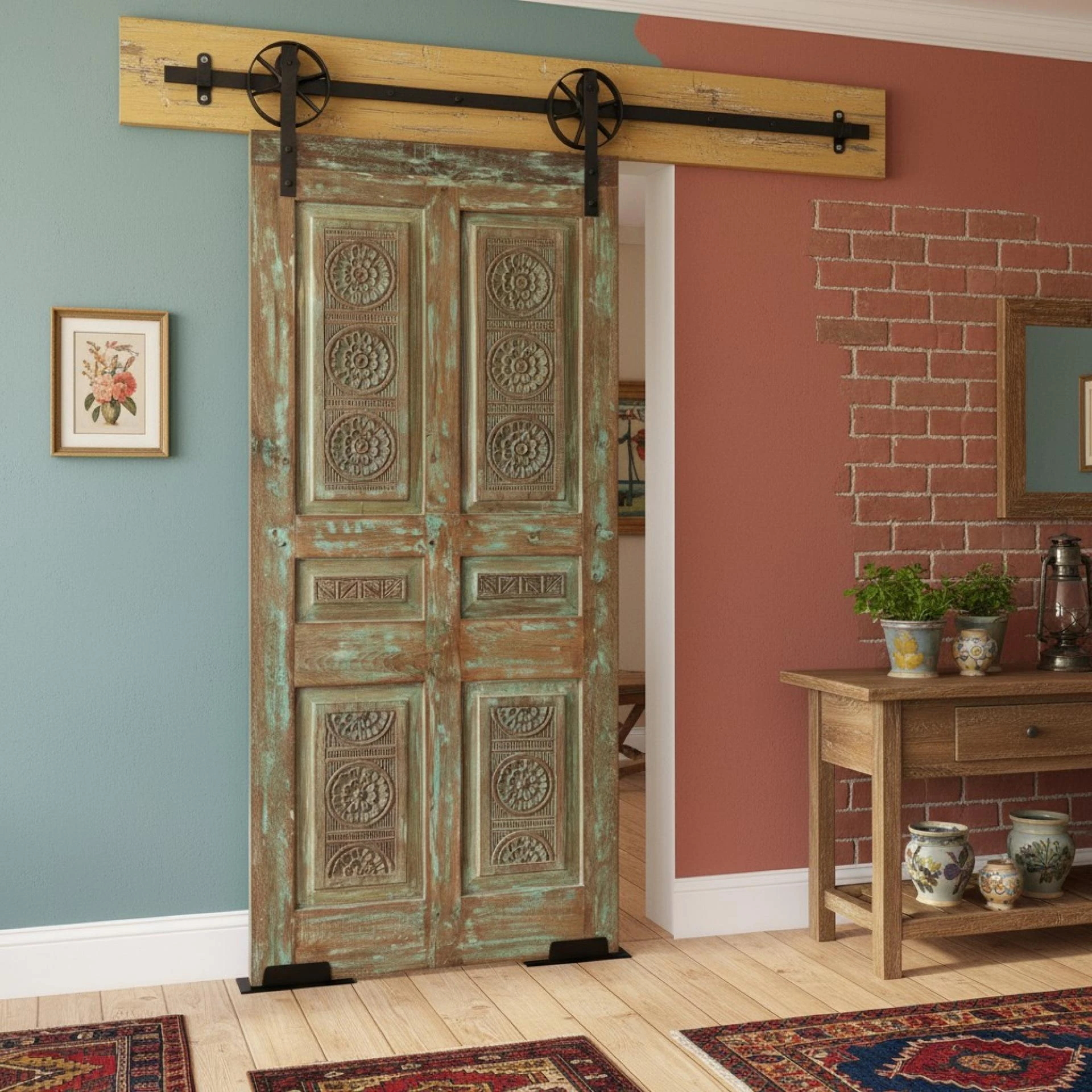 Vintage Sliding Barn Doors, No Farmhouse Needed