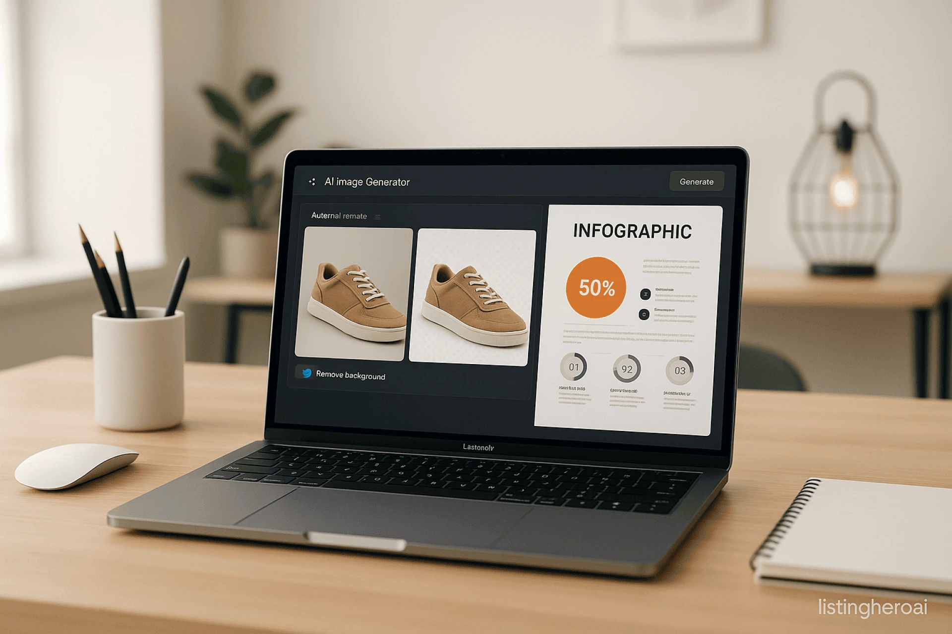 Ai tools for product images, amazon listings & design.