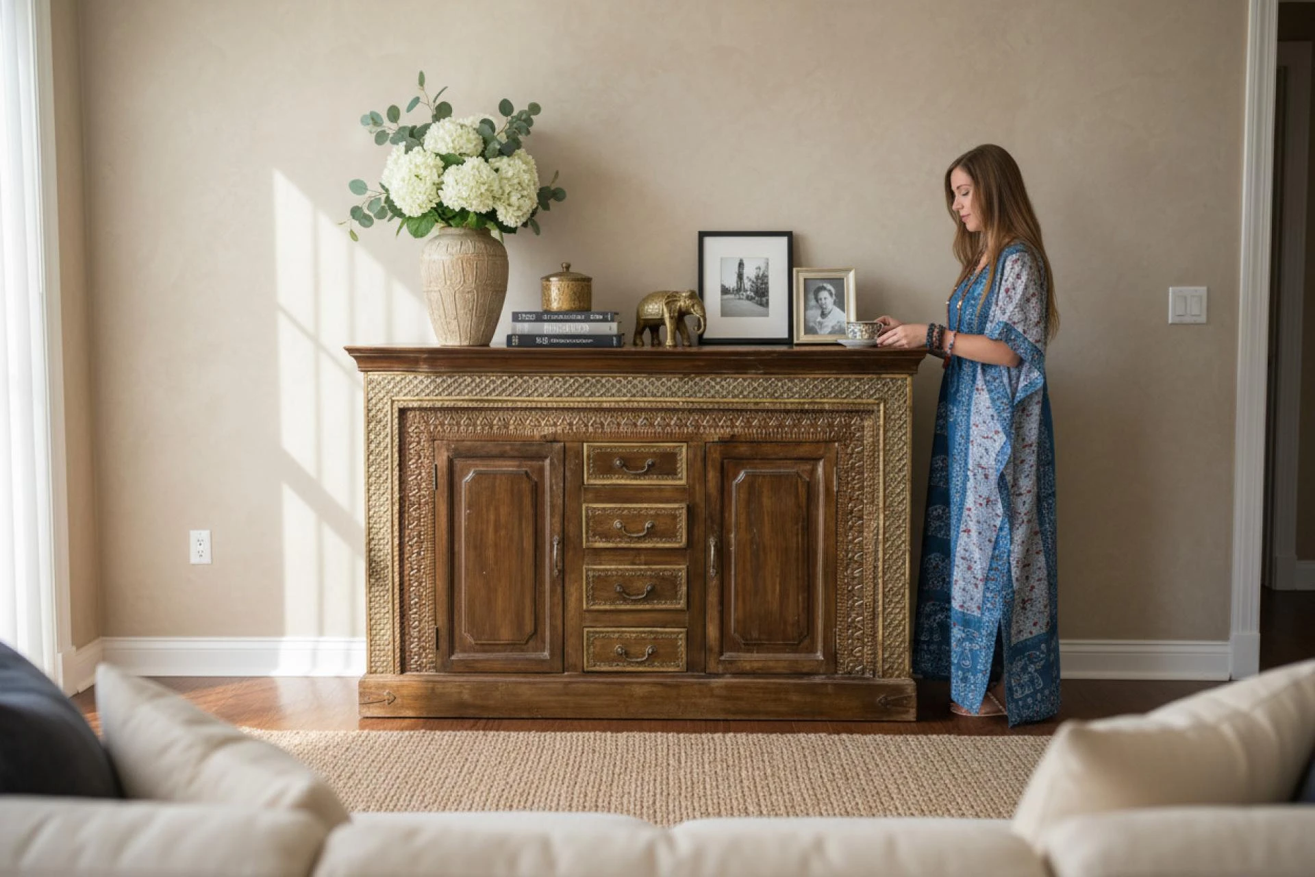 Vintage Furniture, Armoires, and Sideboards in Luxury Rentals: Curating Character and Charm