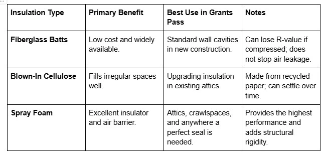 Why Every Home in Grants Pass, OR Needs Reliable Insulation
