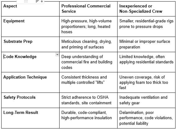 Why Long-Term Results Depend on Professional Commercial Spray Foam Services