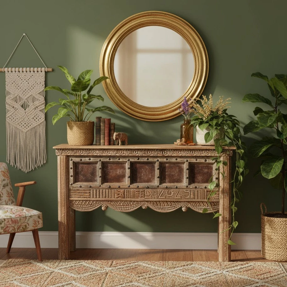 Rustic Carved Reclaimed Wood Barn Doors