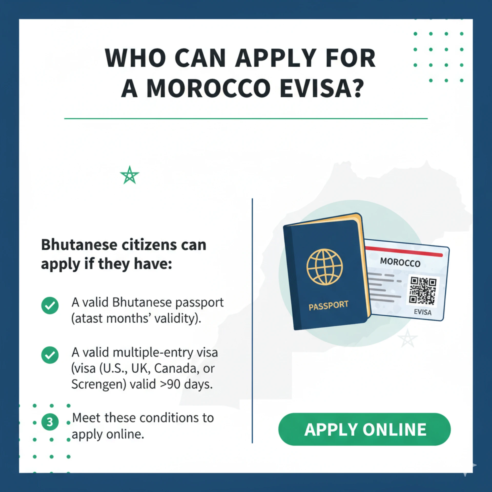 Moroccan visa online for Bhutanese citizens