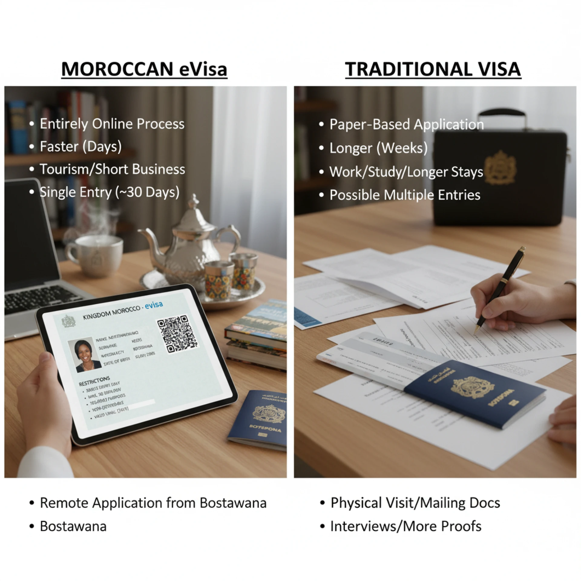 Moroccan visa requirements for Botswanan citizens
