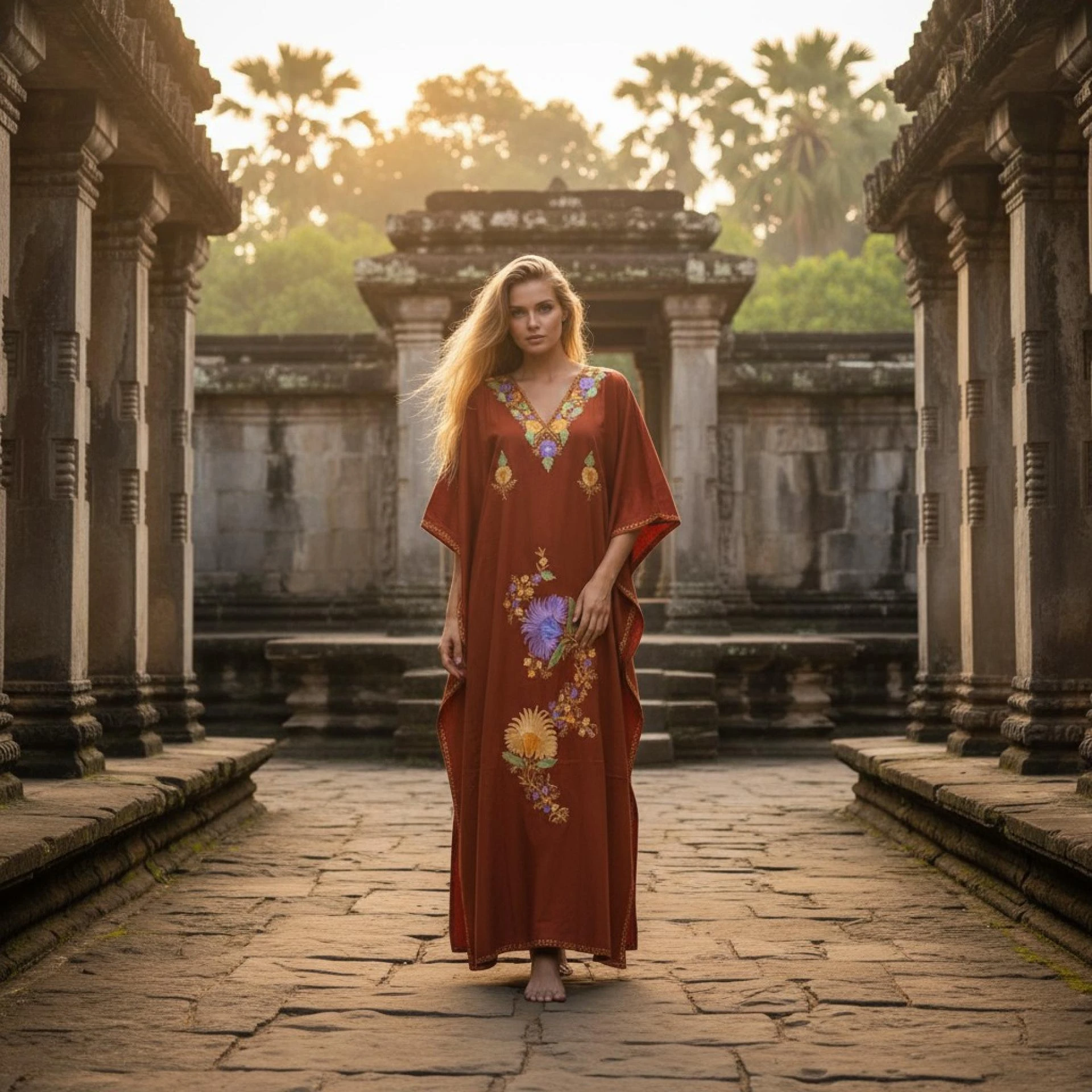 Embroidered Caftans for a Stylish Thanksgiving Hostess