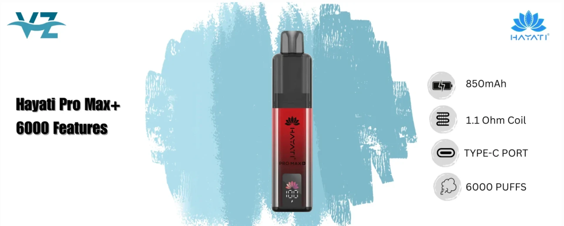 Hayati Pro Max Plus 6000 Box of 5 | Premium Disposable Vape