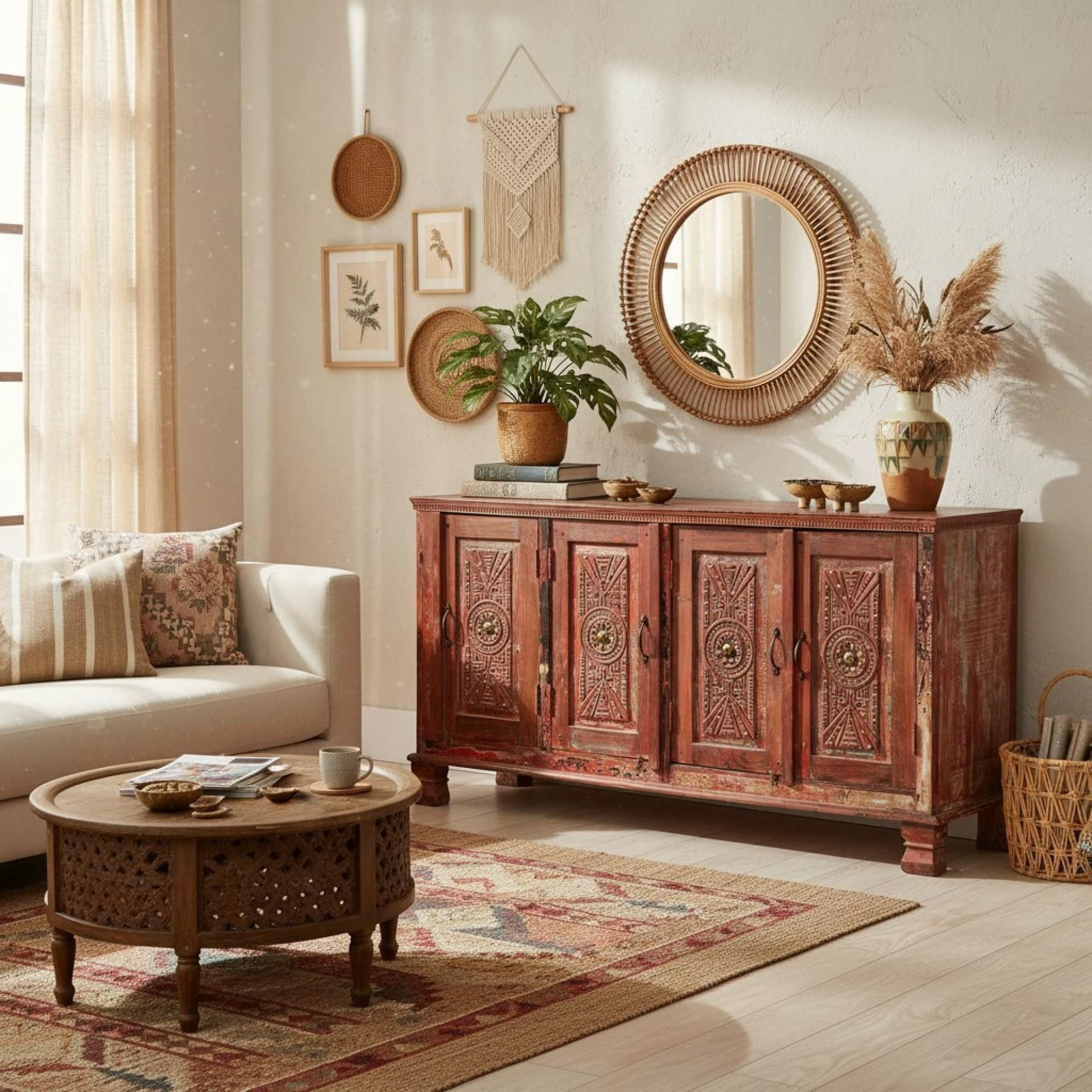 Woodsy Retreat with Rustic Modern Farmhouse Carved Doors