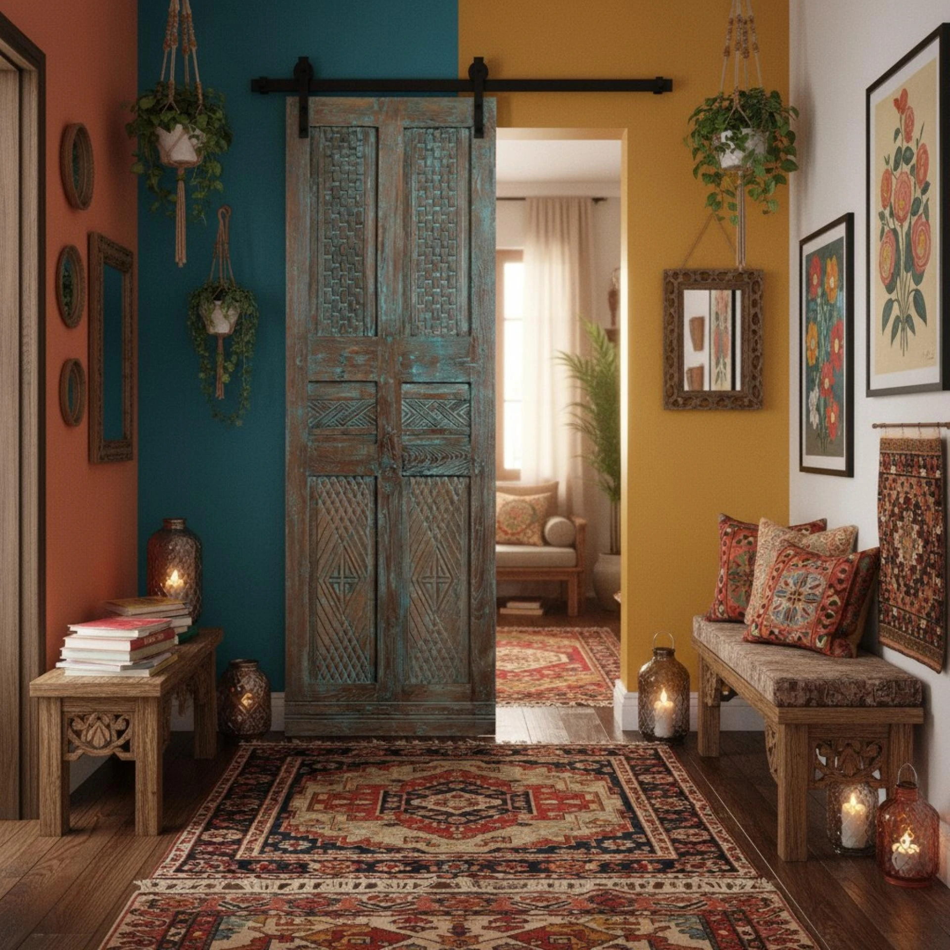 Woodsy Retreat with Rustic Modern Farmhouse Carved Doors