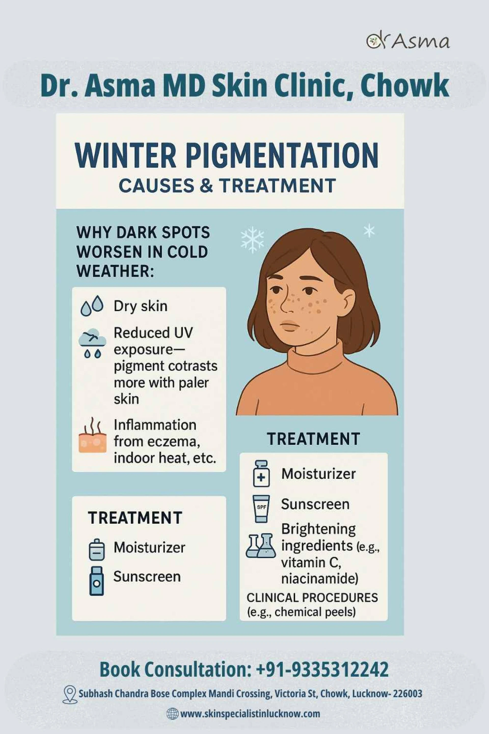 Winter Pigmentation: Why Dark Spots Worsen in Cold & How to Treat Them