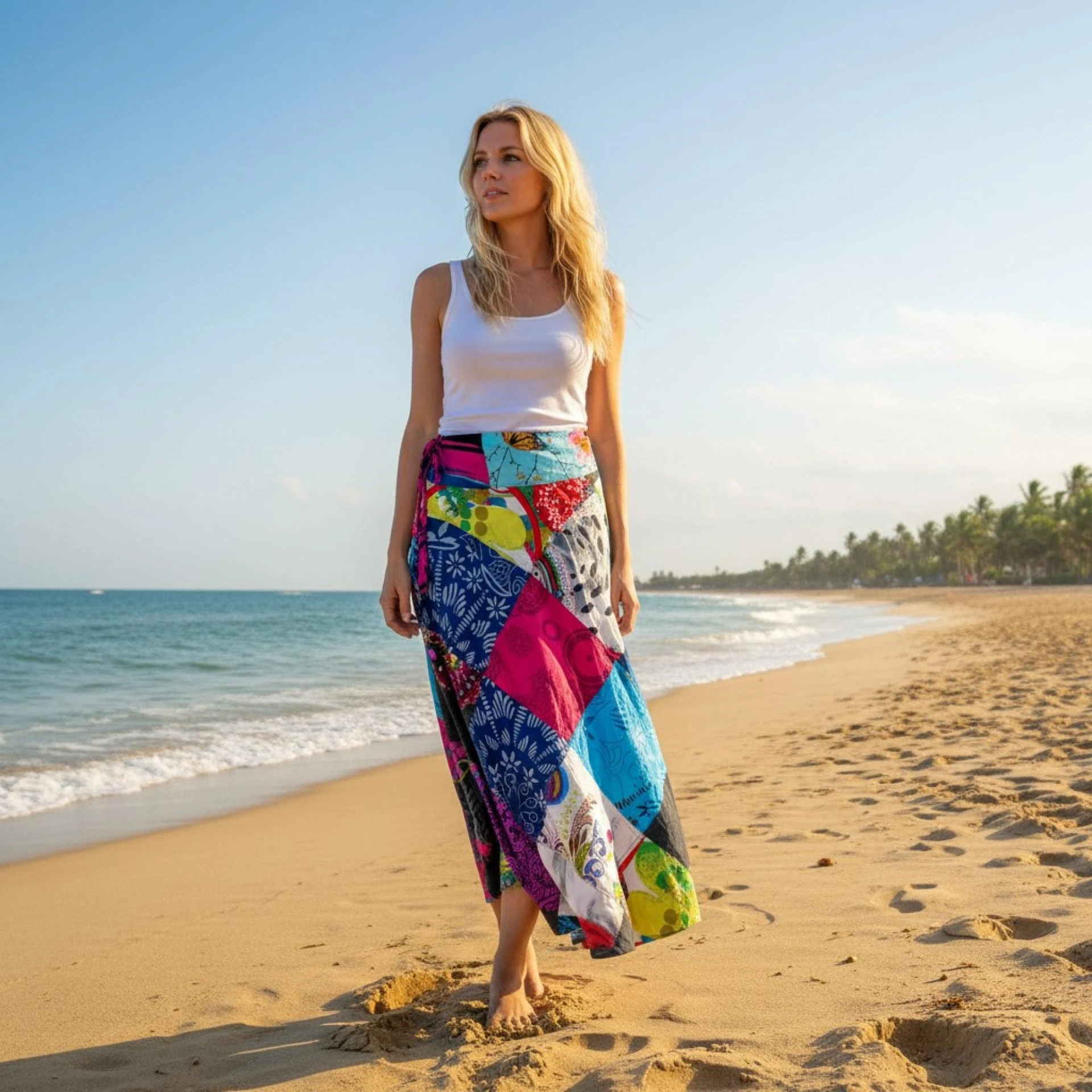 Effortless Holiday Resort Style: Boho Skirts and Handmade Treasures