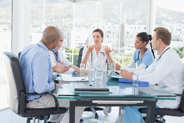 team of doctors having a meeting