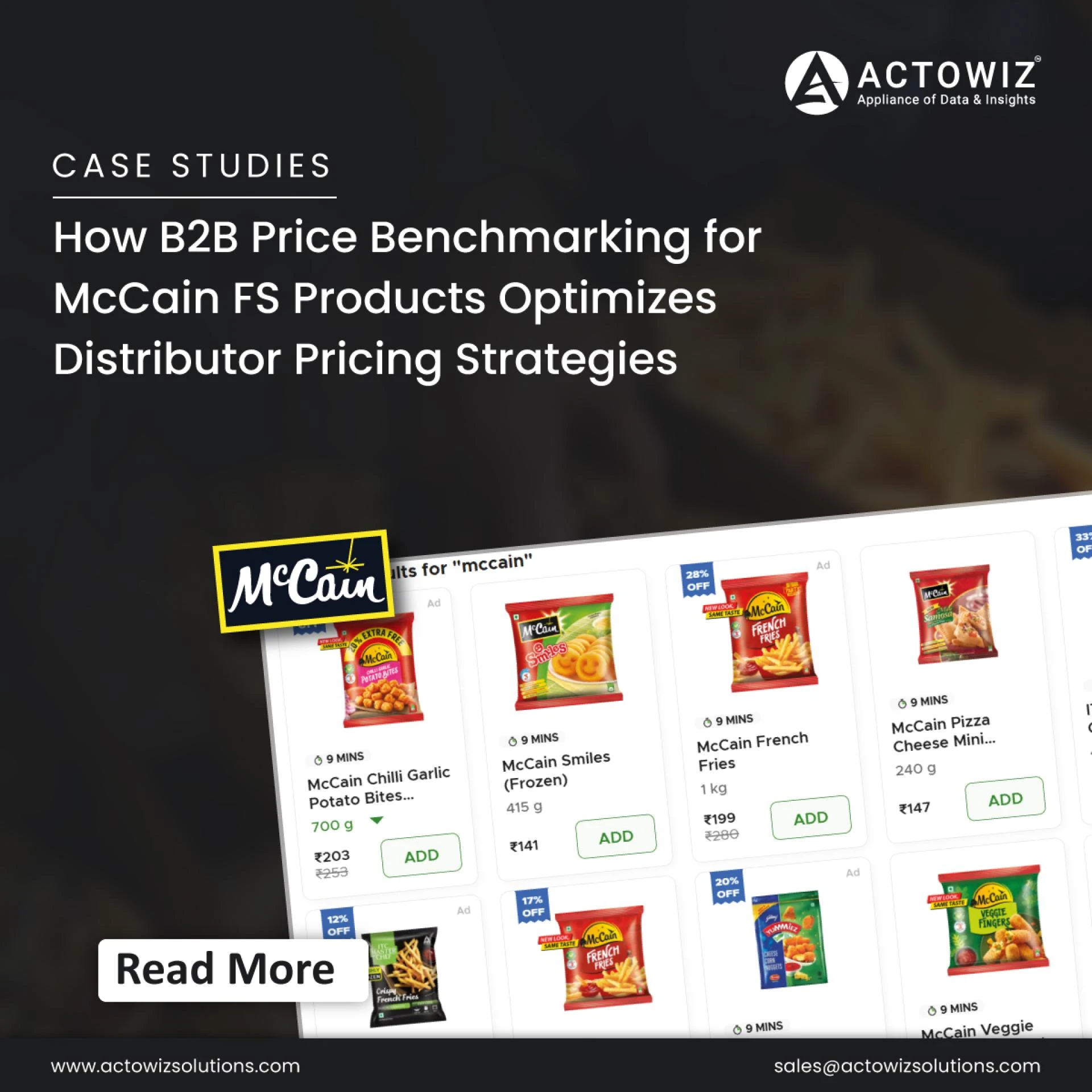 B2B Price Benchmarking for McCain FS Products