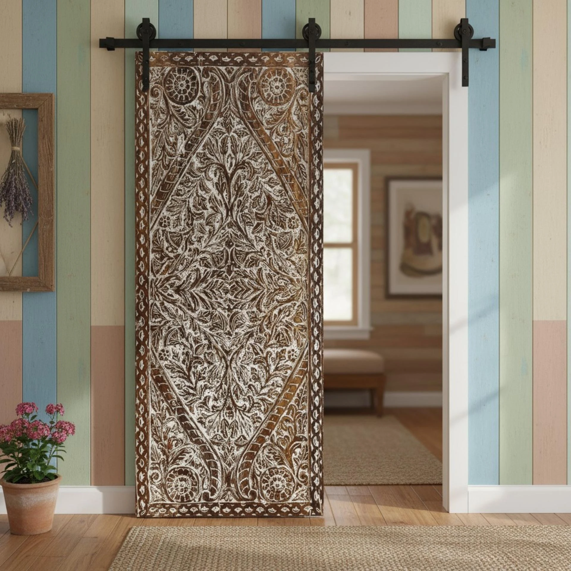 Vintage Maximalist and Carved Wood Doors