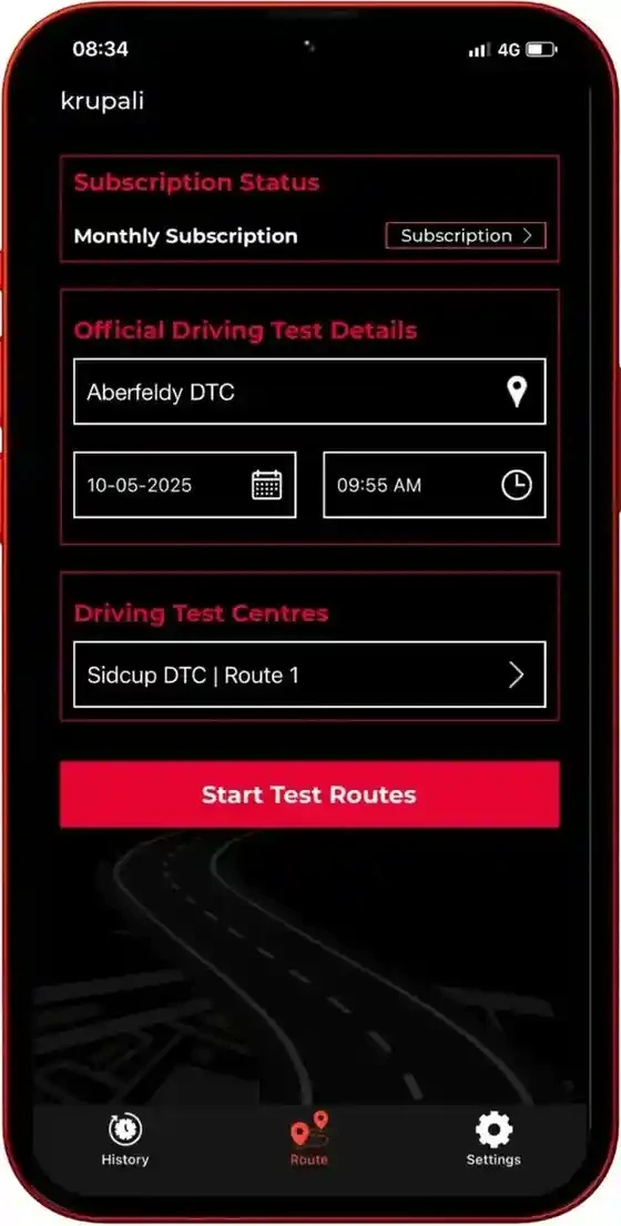 Track Driving Progress with Smart Insights on the Test Routes App