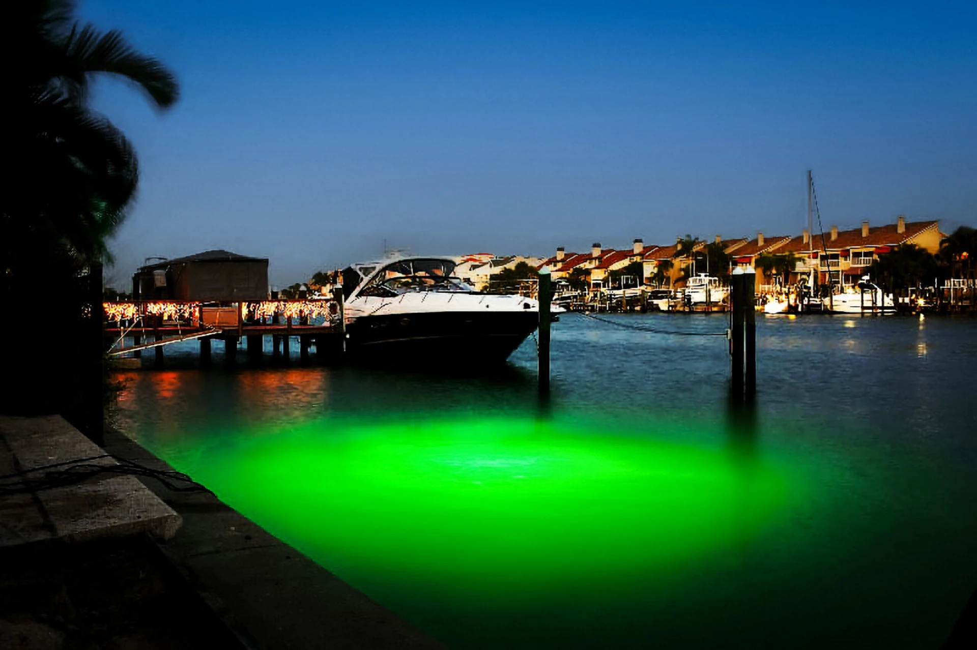 Dockside Evenings Redefined with Underwater LED Lights