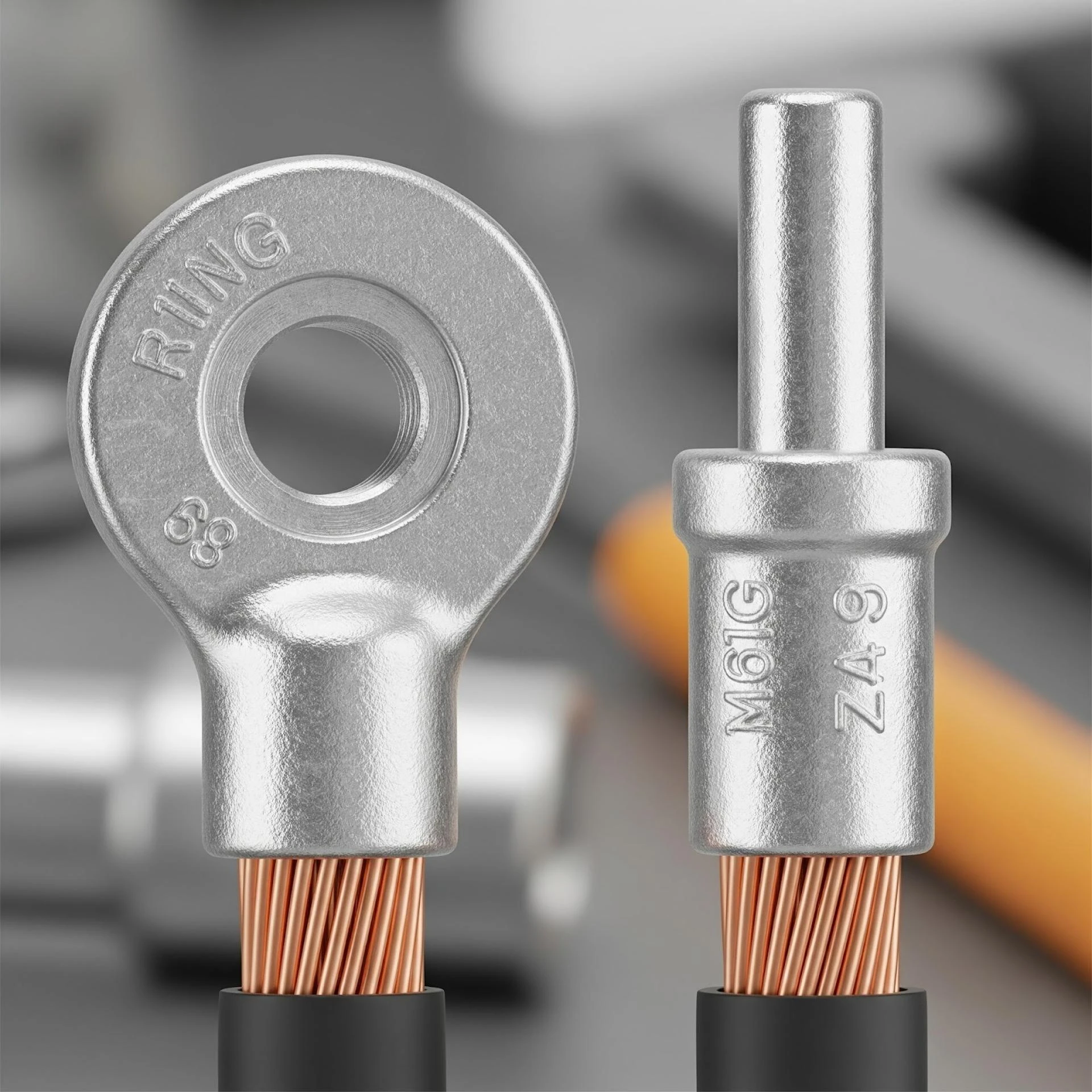 Ring type and pin type Aluminium lug