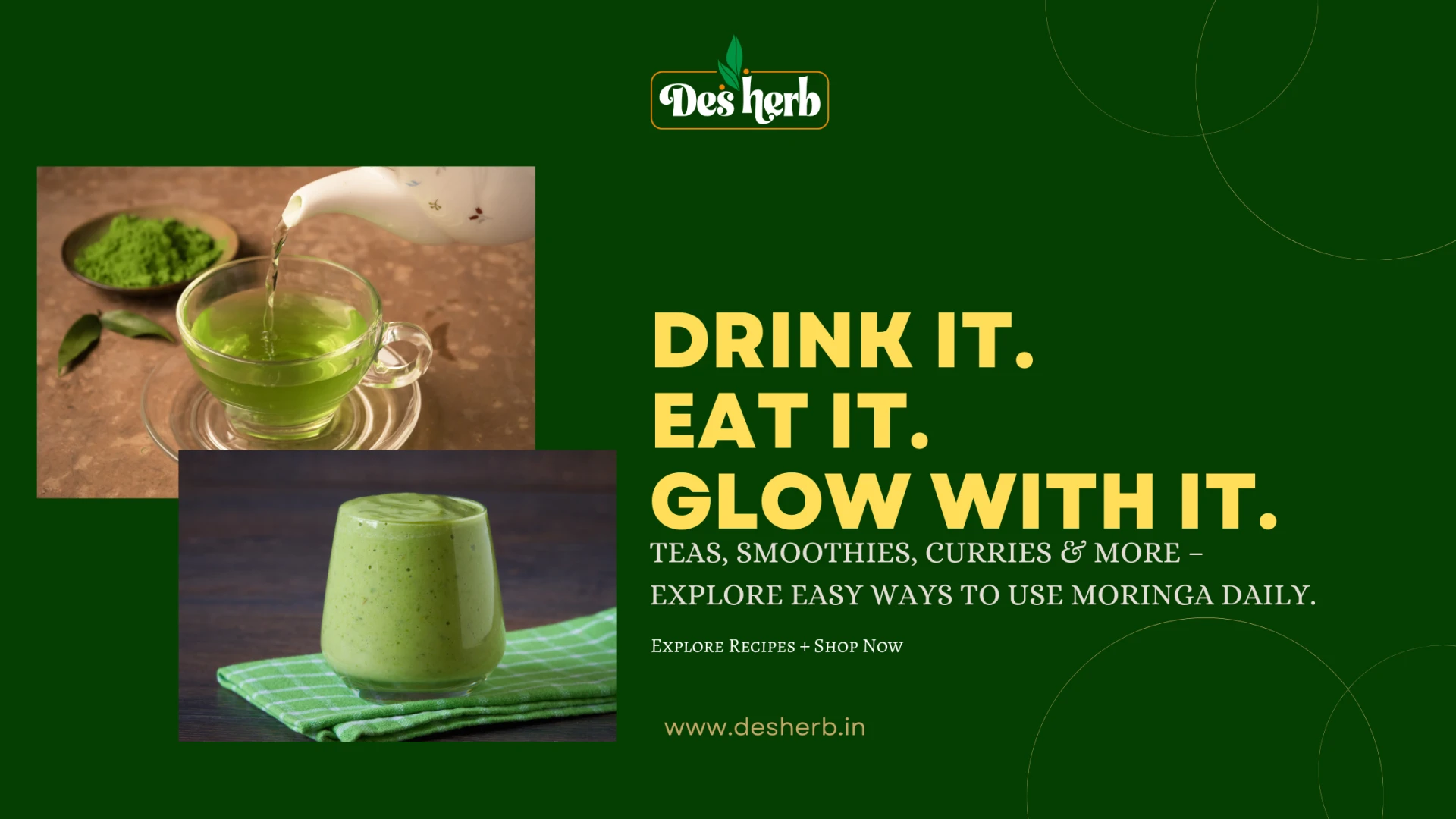  Moringa Powder Benefits for Skin | Natural Glow with Desherb