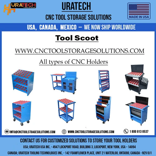 Tool Scoot – Heavy-Duty CNC Tool Holder Storage by Uratech