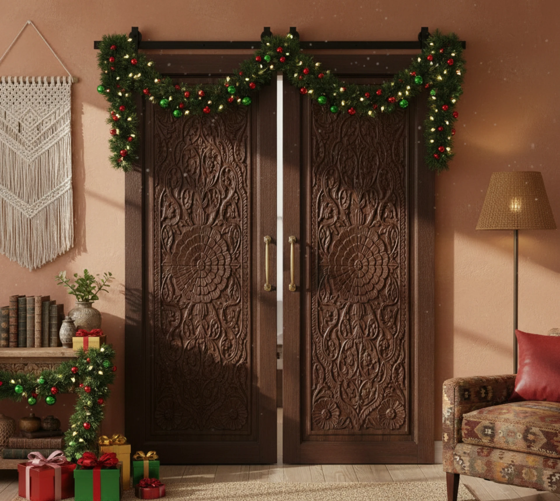 Rustic Gentlemen's Lodge: A Blend of Eclectic Style & Vintage Doors