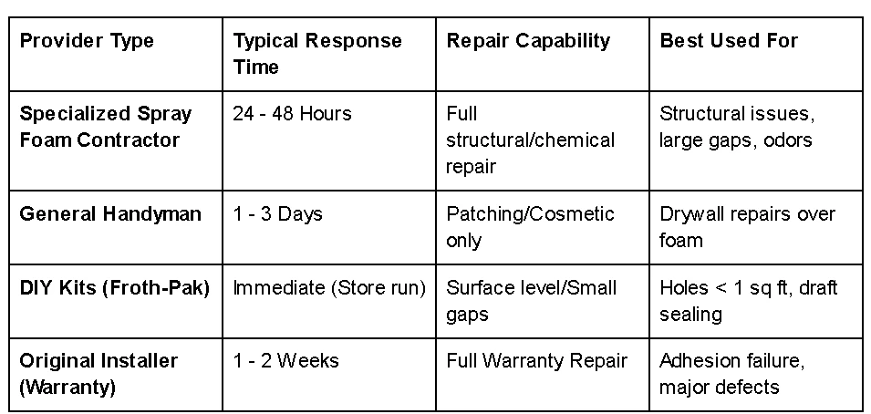 How to Arrange Spray Foam Repairs Fast in Sunrise Manor, NV