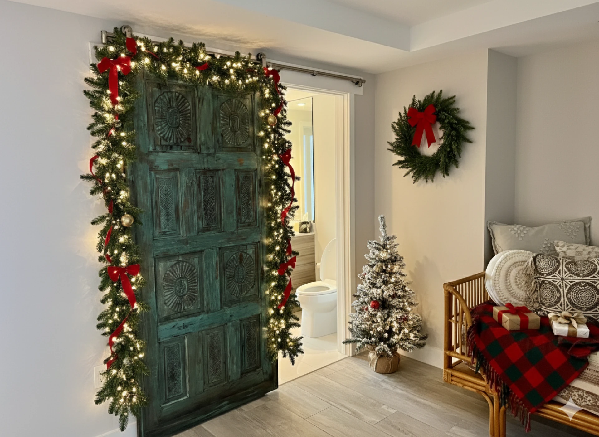 Vintage Coastal Carved Wood Doors & Decor
