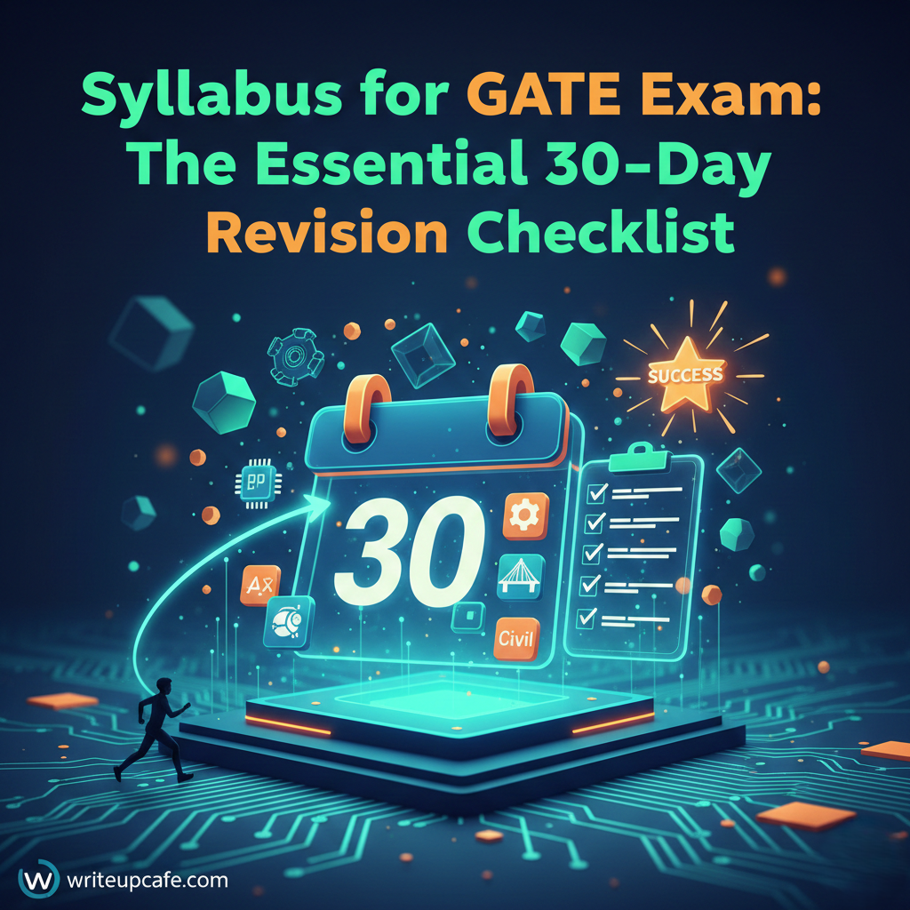 Syllabus for GATE Exam: The Essential 30-Day Revision Checklist