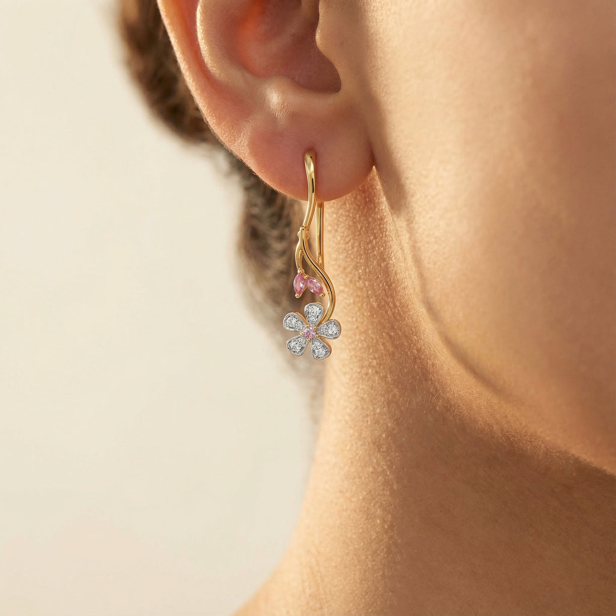Lab grown diamond earrings