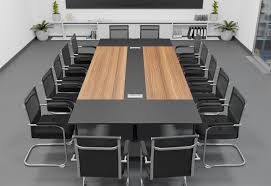Conference Table, 94.48” Meeting Seminar Table with Cable Grommets, Boardroom Table