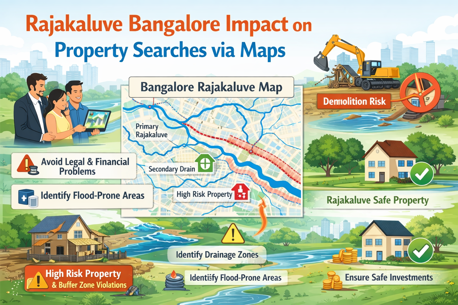Understanding Rajakaluve Buffer Zone Bangalore Through Property Maps