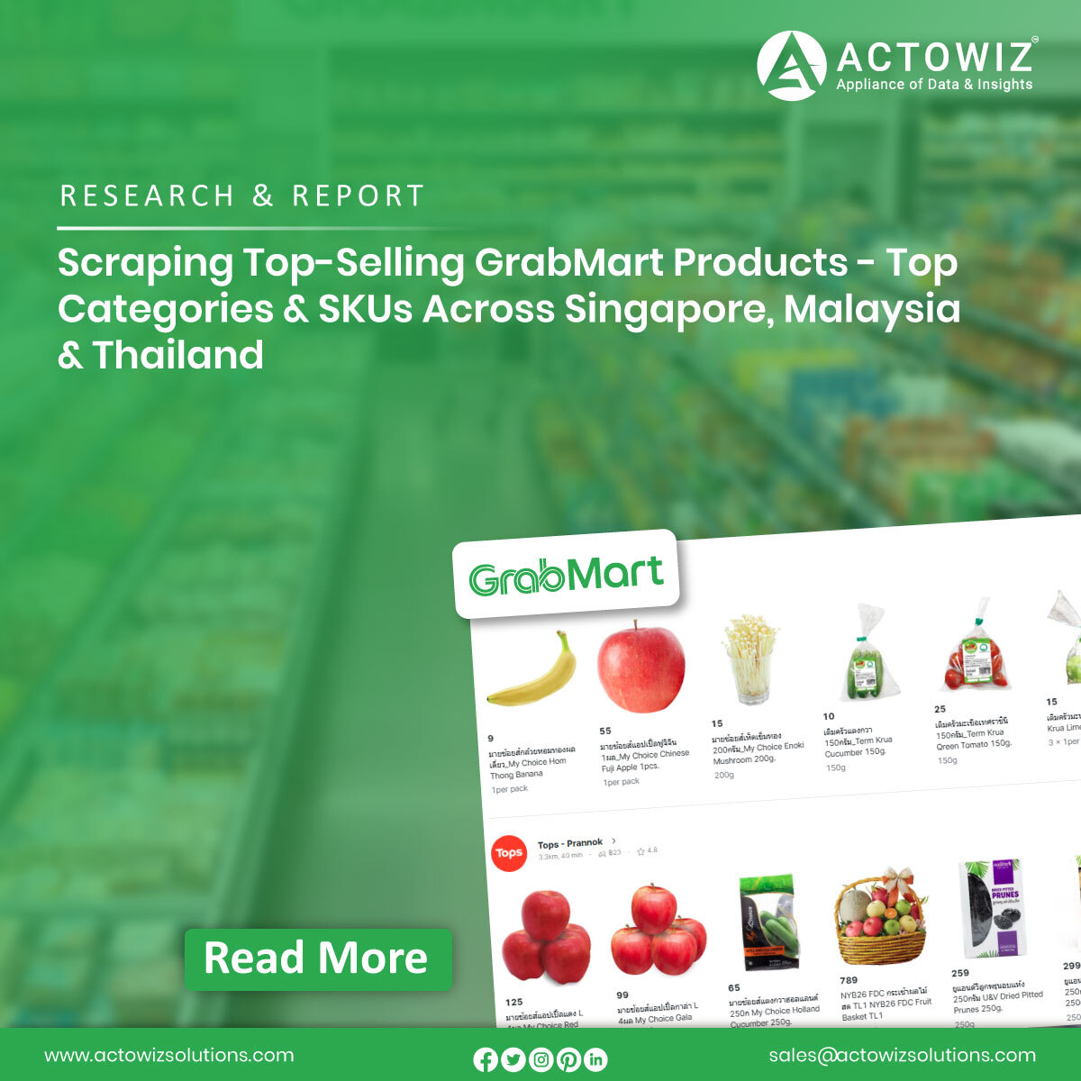 Scraping Top-Selling GrabMart Products - Top Categories & SKUs Across Singapore, Malaysia & Thailand