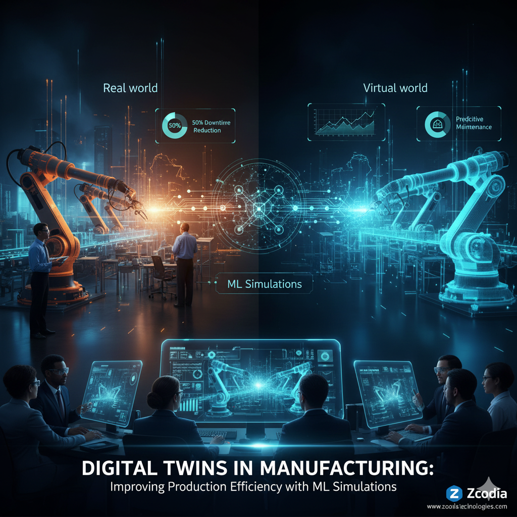 Digital Twins in Manufacturing: Improving Production Efficiency with ML Simulations