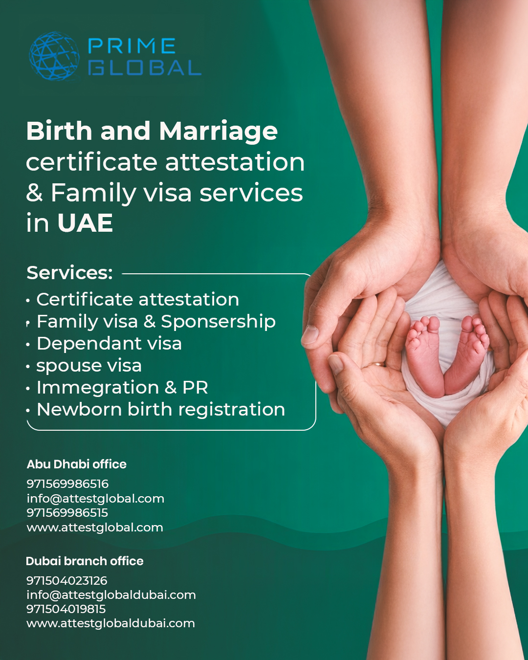 Birth Certificate Attestation for Family Sponsorship UAE | Prime Global Attestation