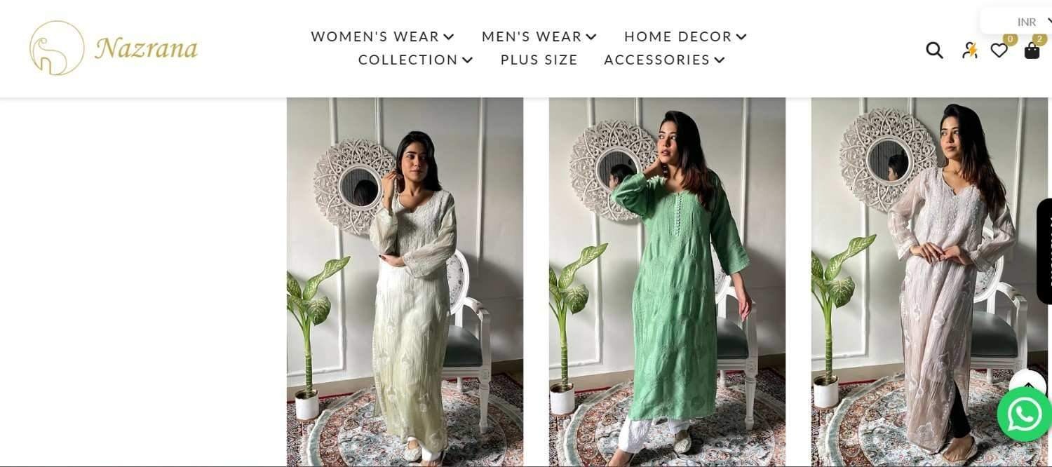 Shop Chikankari Kurta Online at Best Price – Nazrana Chikan