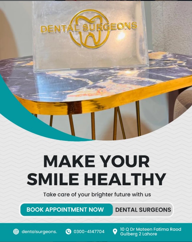 Best dental clinic in Lahore located at Dr Mateen Fatima Road Gulberg II providing dental implants and dentures.
