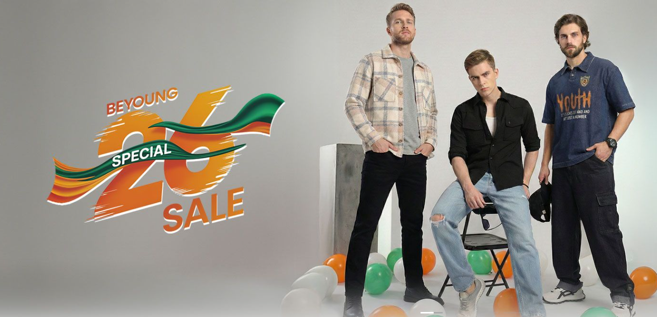 Men’s Winterwear Get Flat 26% Off on Selected Global Styles Beyoung 26 Special Sale No Minimum Order Value