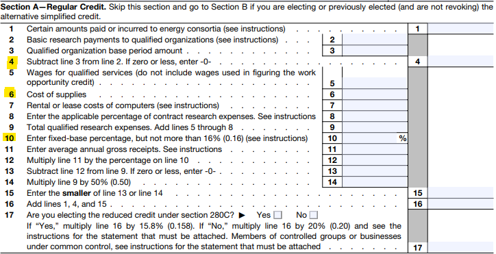 regular credit method