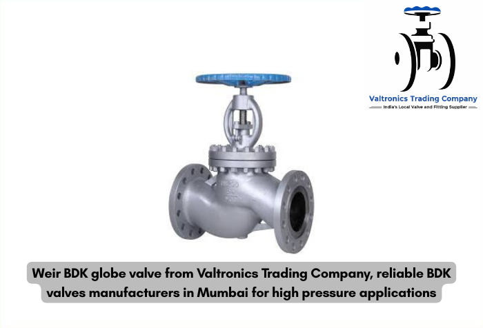 Weir BDK globe valve from Valtronics Trading Company, reliable BDK valves manufacturers in Mumbai