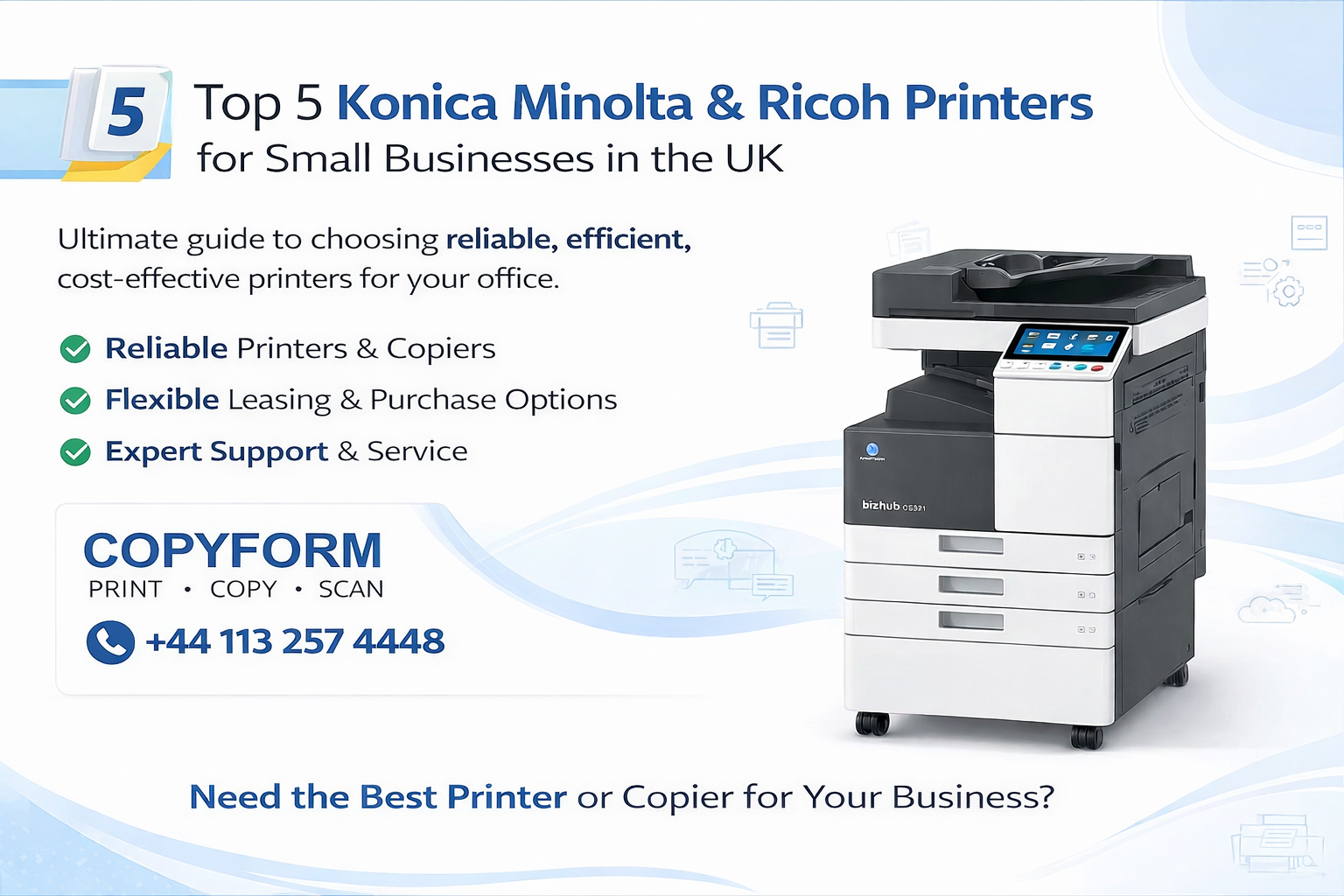 Top 5 Konica Minolta & Ricoh Printers for Small Businesses in the UK