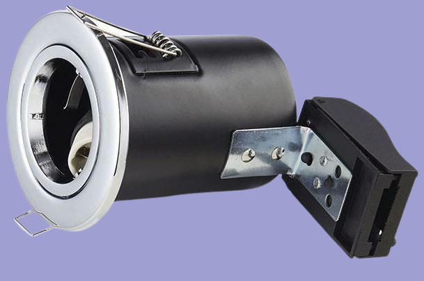 Close-up of modern LED downlight fittings installed in a ceiling