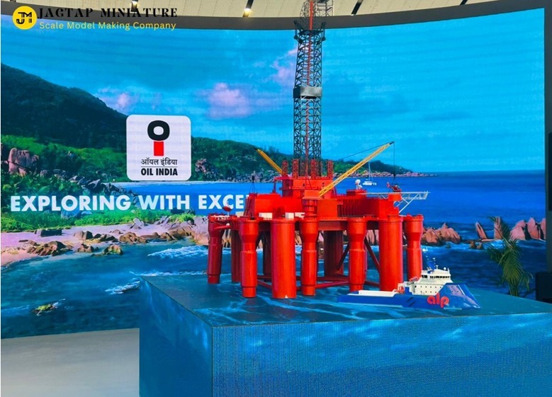 Offshore oil rig scale model created by Jagtap Miniature miniature model making company