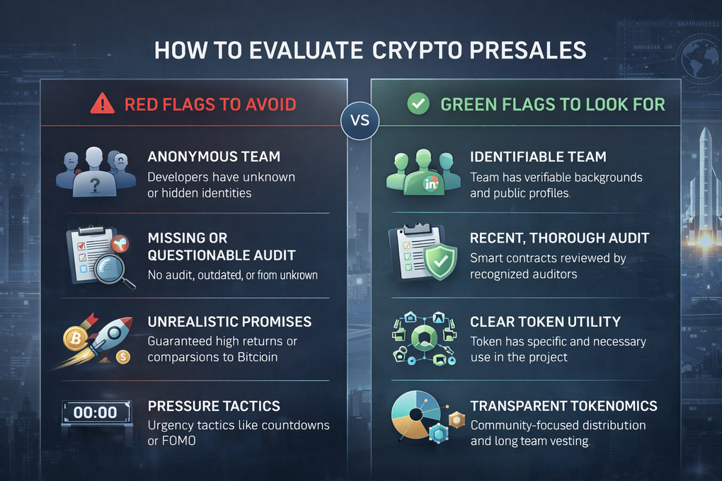 Crypto presale red flags and green flags